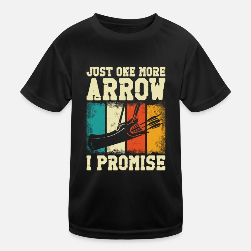 Archery Bow Archer Vintage Retro - Kinder Funktions-T-Shirt - Schwarz