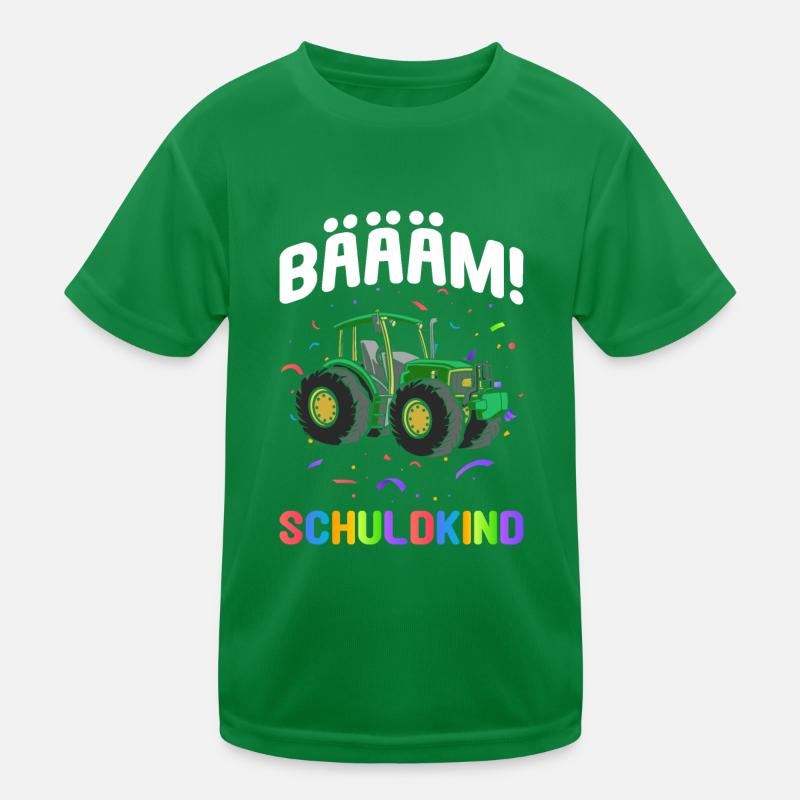 Einschulung Geschenk | Traktor Junge Geschenkidee Kinder Funktions-T-Shirt