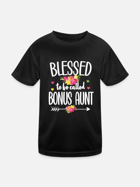Meilleur bonus Tante Fière Belle-tante Cadeau - T-shirt sport Enfant - noir - Devant