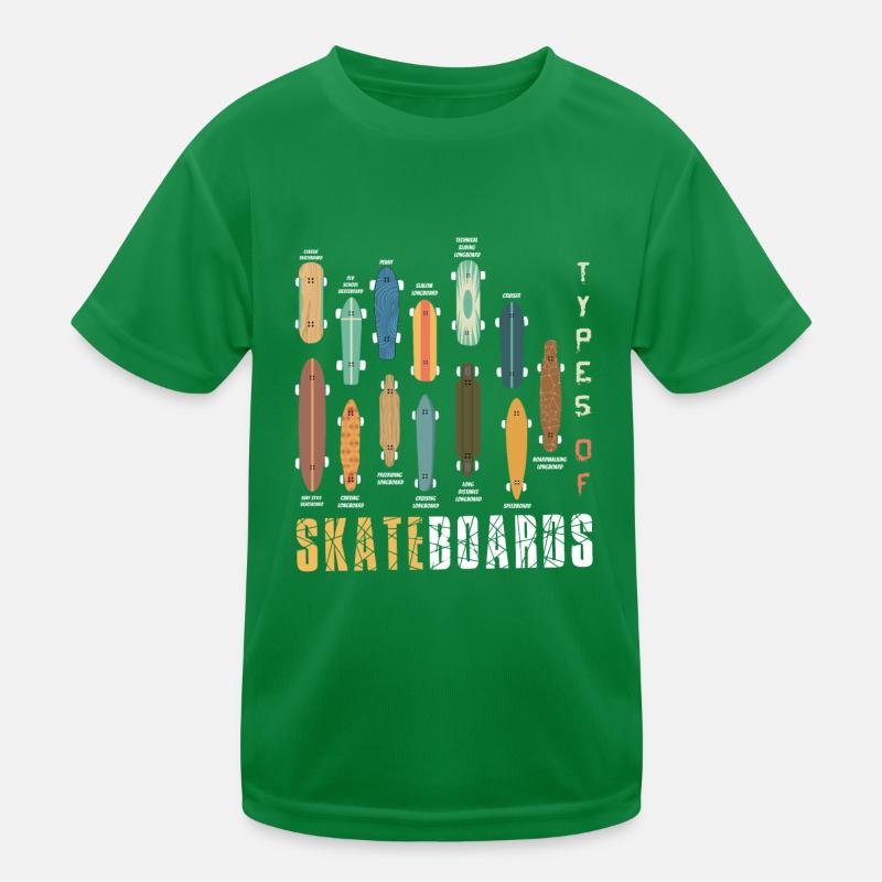 Patinage de planche à roulettes Types de planche à roulettes T-shirt sport Enfant