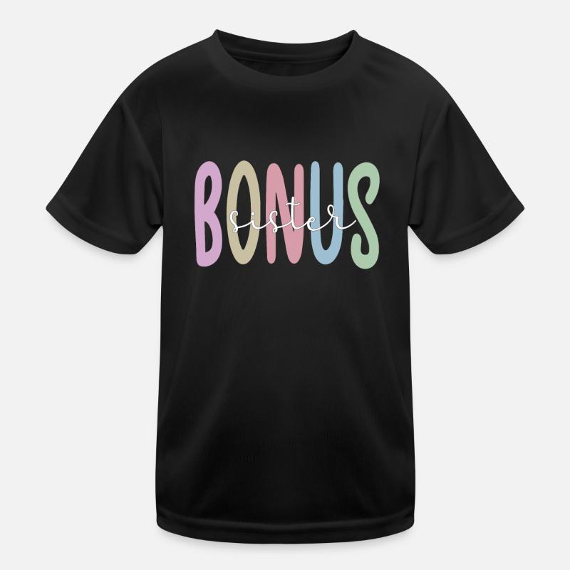 Bonus-Schwester Geschenk Beste Stiefschwester Kinder Funktions-T-Shirt