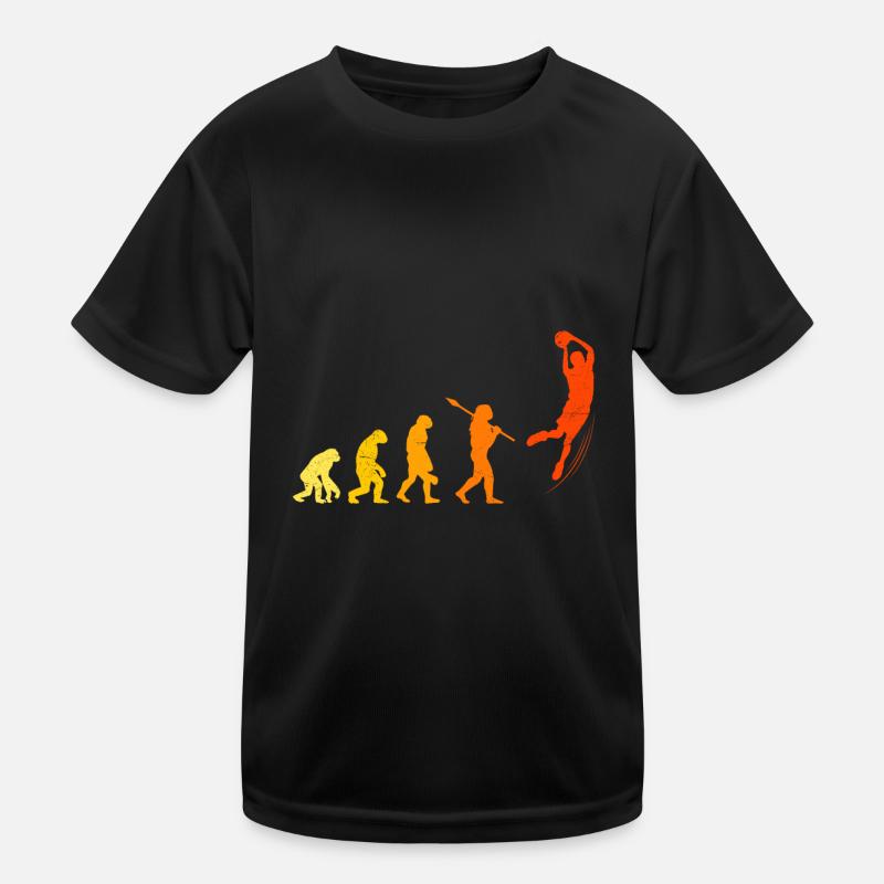 Basketballer Evolution Monkey Basketball T-shirt sport Enfant