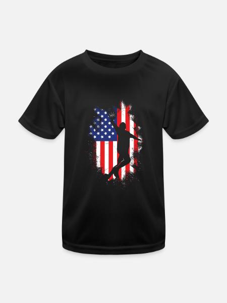 USA Basketball US Basketballer - Kids Functional T-Shirt - black - Front
