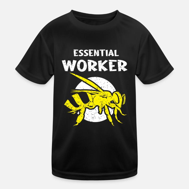 Wesentlicher Arbeiter, Biene, Imker, Wabe Kinder Funktions-T-Shirt