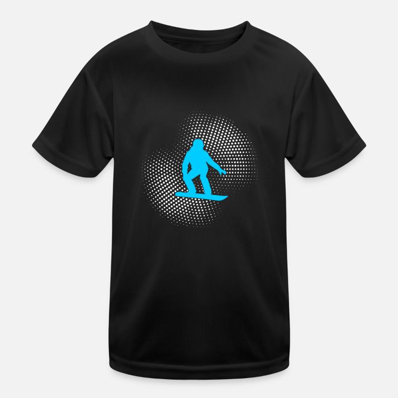 Snowboarding Kinder Funktions-T-Shirt