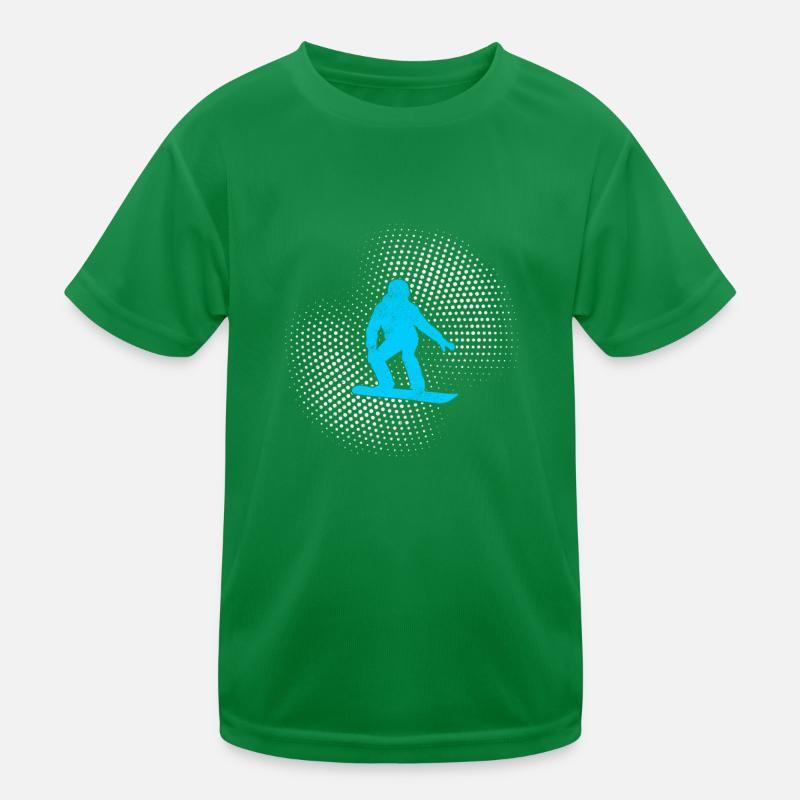 Snowboarding Kinder Funktions-T-Shirt