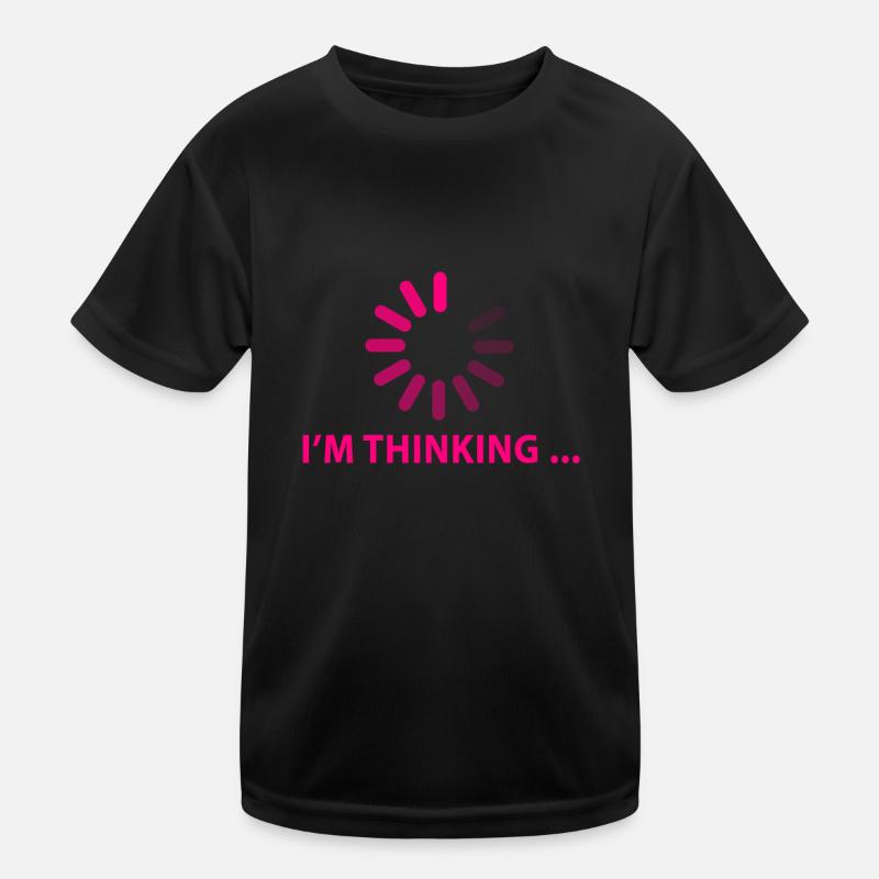 Bin am denken. Abbrechen, Ladesymbol Thinking Kinder Funktions-T-Shirt