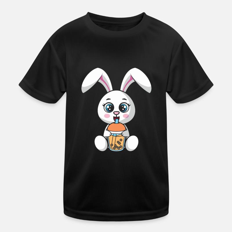 Bubble Milk Tea Rabbit drinks Boba Milk Tea Kids Functional T-Shirt