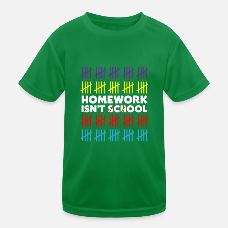 Les devoirs ne sont pas cool École scolaire T-shirt sport Enfant