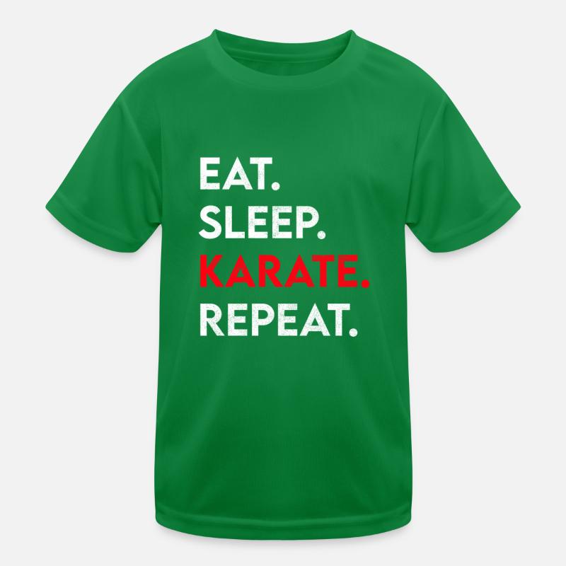 manger du karaté du sommeil répéter T-shirt sport Enfant