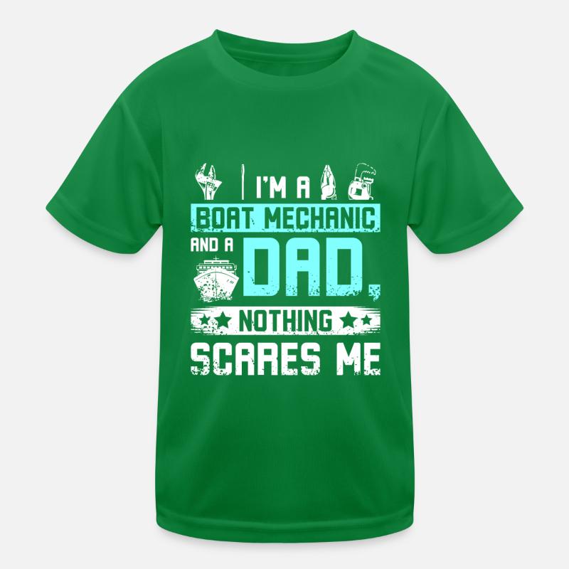 Boat mechanic and father dad Kids Functional T-Shirt