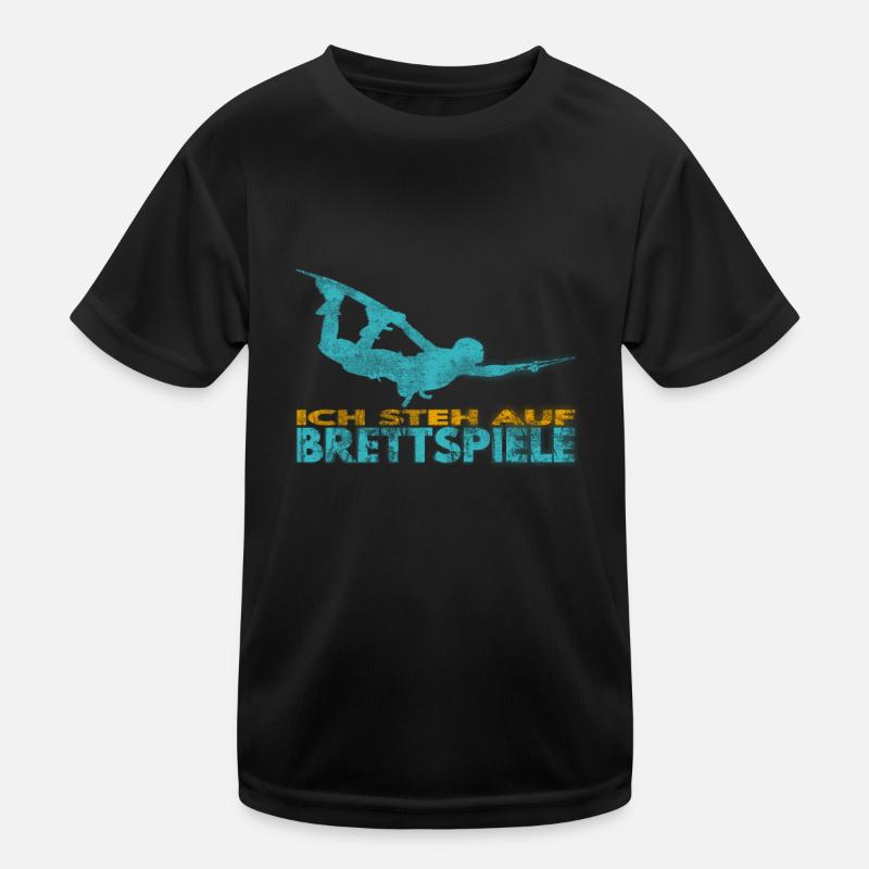Ich steh auf Brettspiele. Wakeboard Lifestyle Kinder Funktions-T-Shirt