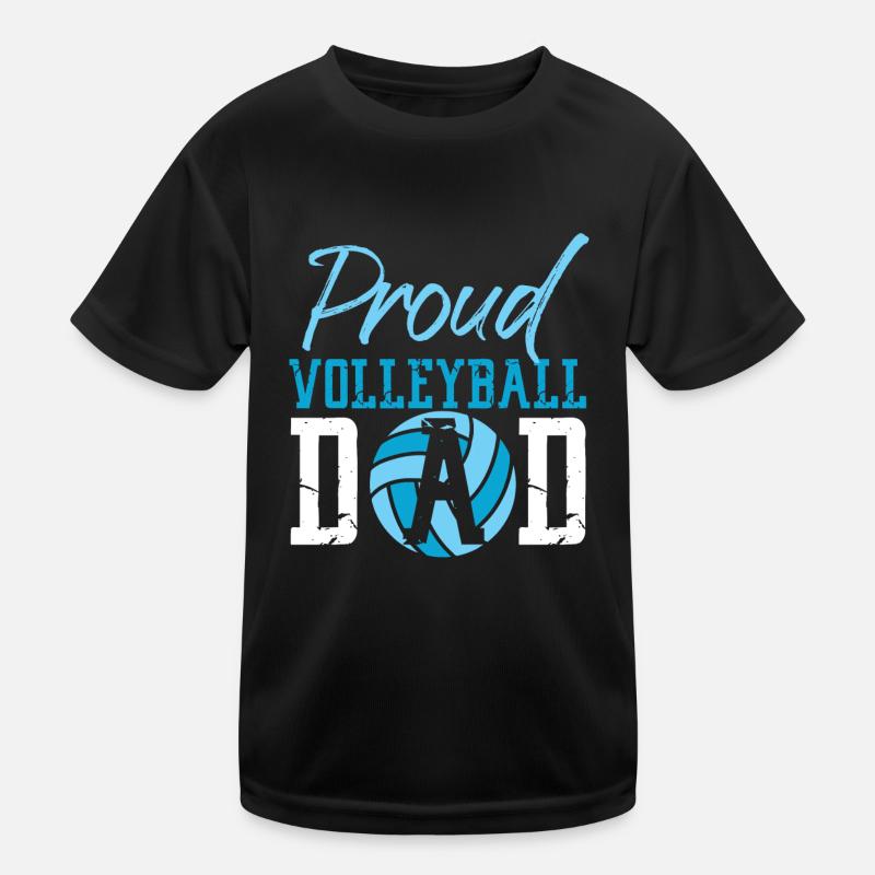 Volleyball Player Team Dad Father Kinder Funktions-T-Shirt
