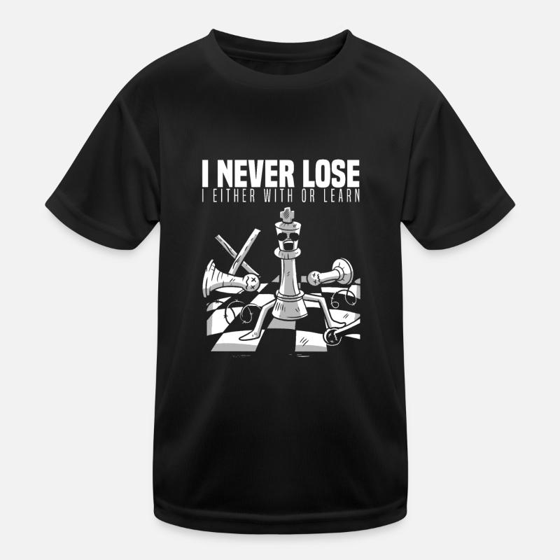 I don't lose chess chess championship - Kids Functional T-Shirt - black