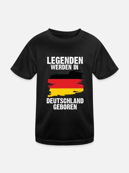 Deutschland Deutscher Deutsches - Kinder Funktions-T-Shirt - Schwarz - Vorne