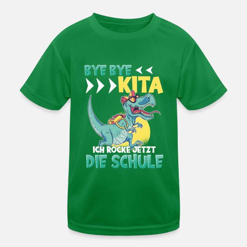 Bye bye Kindergarten Trex Kinder Funktions-T-Shirt