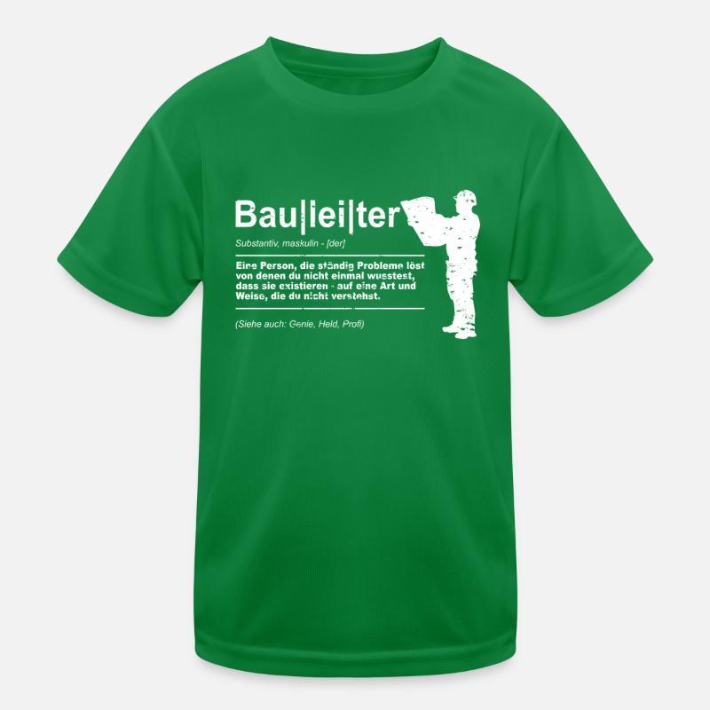 Bauleiter Baustelle Bauherr Kinder Funktions-T-Shirt