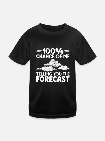 Météorologue Météo Climat Prévisions Météo - T-shirt sport Enfant - noir - Devant