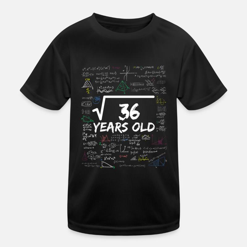 Square Root of 36 6TH Funny Math Birthday Kids Functional T-Shirt