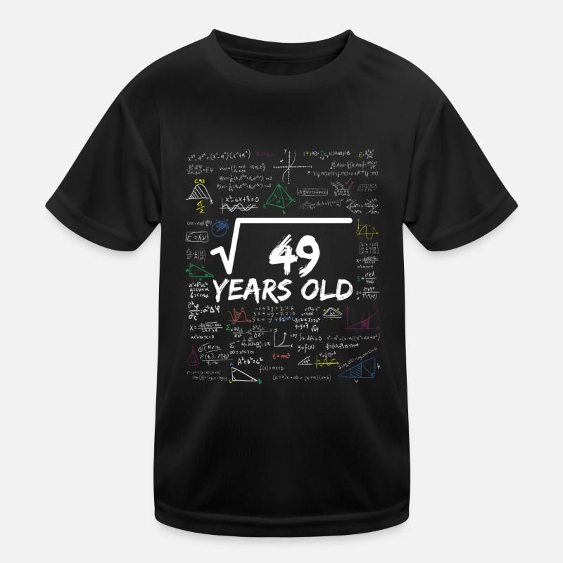 Square Root of 49 7TH Funny Math Birthday Kids Functional T-Shirt