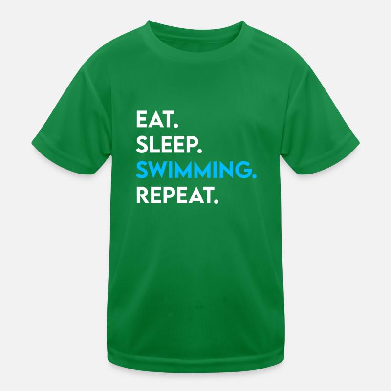 manger dormir nager répéter T-shirt sport Enfant