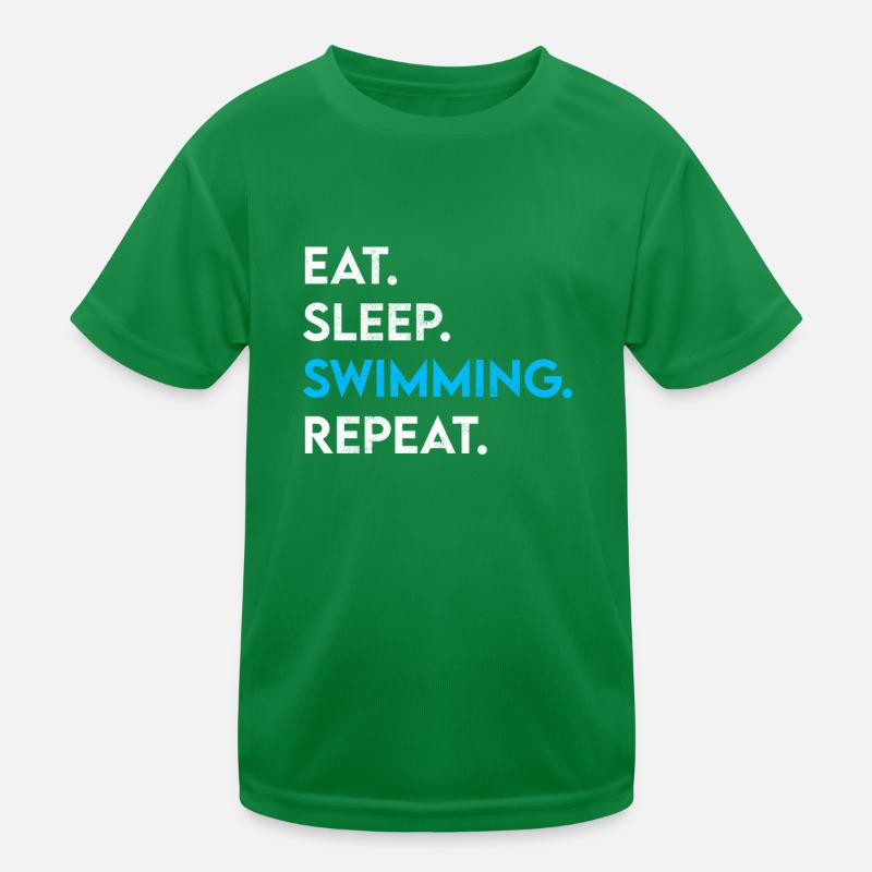 manger dormir nager répéter T-shirt sport Enfant