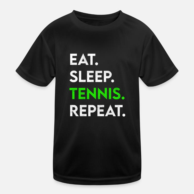 manger du sommeil tennis répéter T-shirt sport Enfant