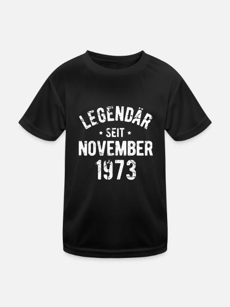 50. Geburtstag 50 Jahre Legendär seit November 197 - Kinder Funktions-T-Shirt - Schwarz - Vorne