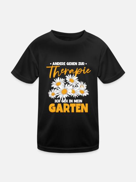 Andere gehen zur Therapie ich gehe in meinen - Kinder Funktions-T-Shirt - Schwarz - Vorne
