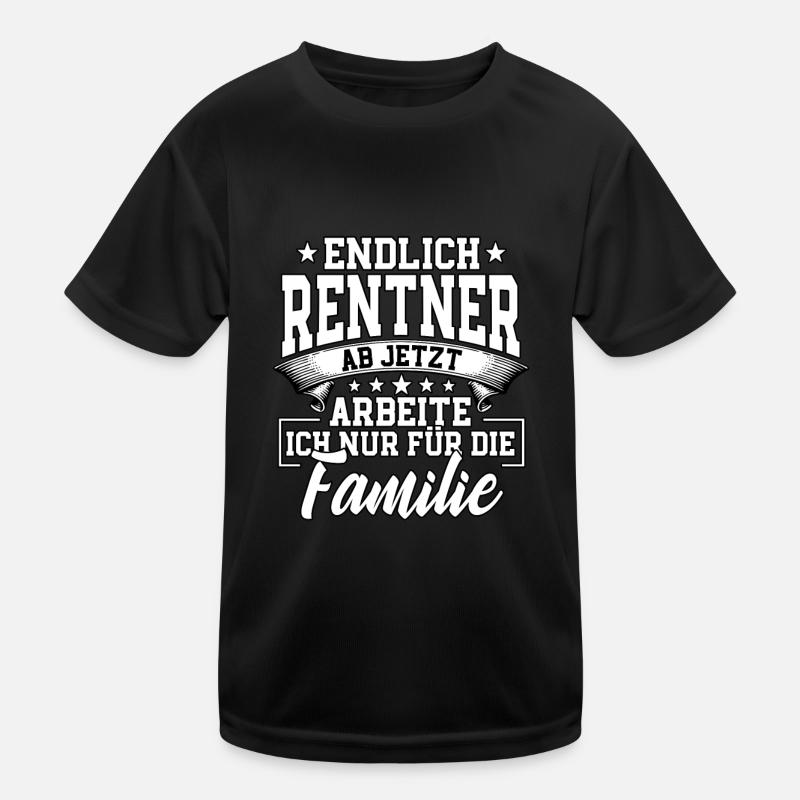 Endlich Rentner Kinder Funktions-T-Shirt