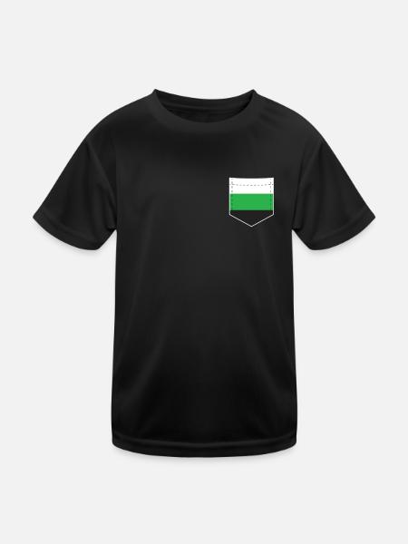 LGBTQ Neutrois Pride Flagge Tasche - Kinder Funktions-T-Shirt - Schwarz - Vorne