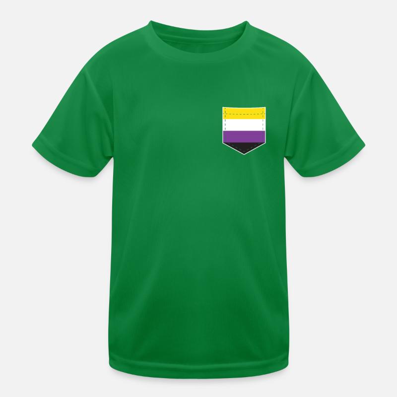 LGBTQ Non-Binary Pride Flag Pocket Kinder Funktions-T-Shirt