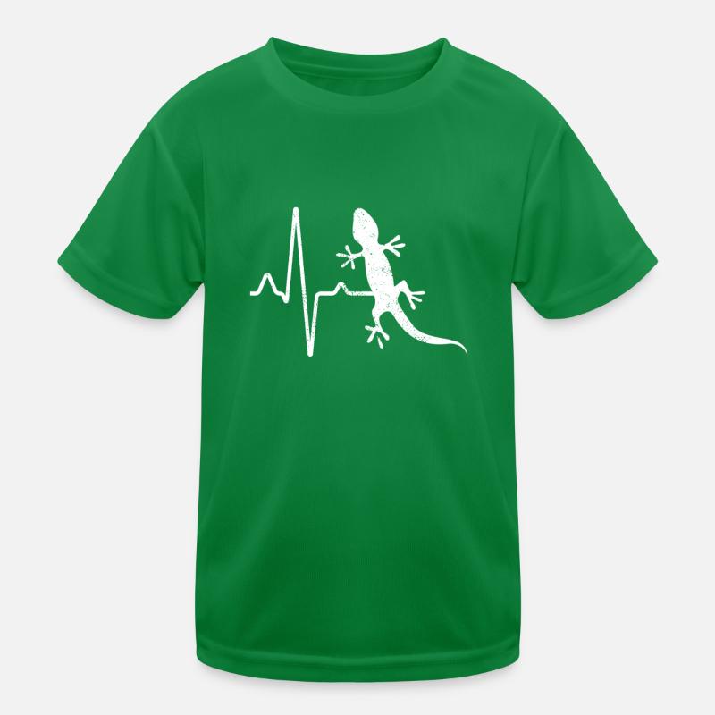 Eidechse Herzschlag Kinder Funktions-T-Shirt