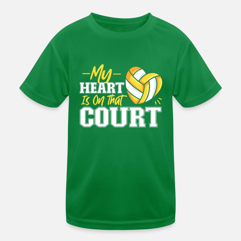 Équipe de volley-ball Mon cœur est T-shirt sport Enfant