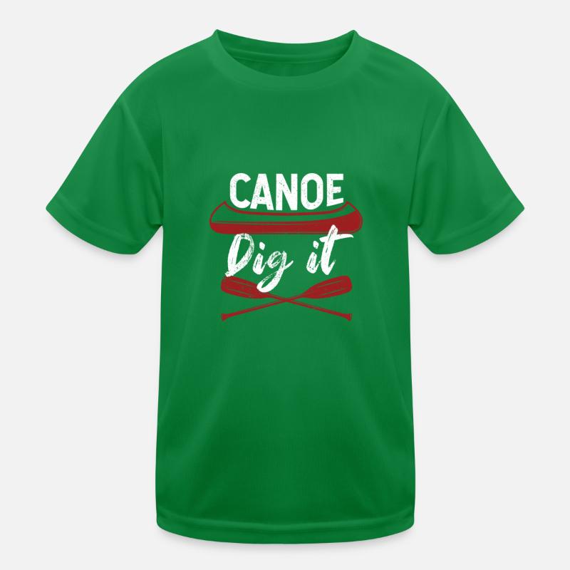 Fun Canoeing Vintage Kayak Lovers Kids Functional T-Shirt