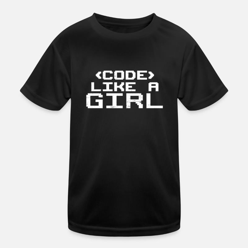 Programmierer Coder Software Entwickler - Kinder Funktions-T-Shirt - Schwarz