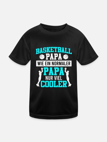 Basketball dad like normal dad only cooler - Kids Functional T-Shirt - black - Front