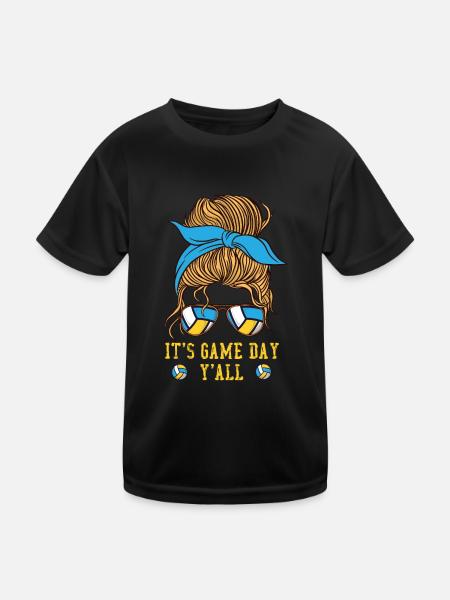 Volleyball Player Team Girl - Kinder Funktions-T-Shirt - Schwarz - Vorne