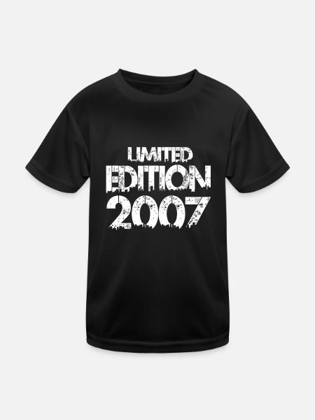 Limited Edition 2007 - Kinder Funktions-T-Shirt - Schwarz - Vorne