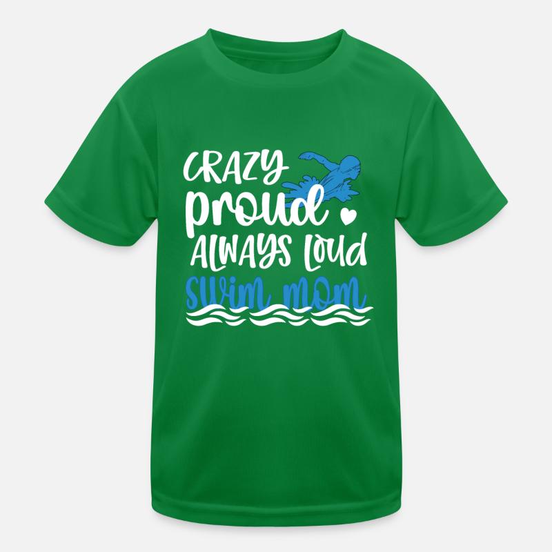 Stolze Schwimmmama Mutter Schwimmer Schwimm-Mama Kinder Funktions-T-Shirt