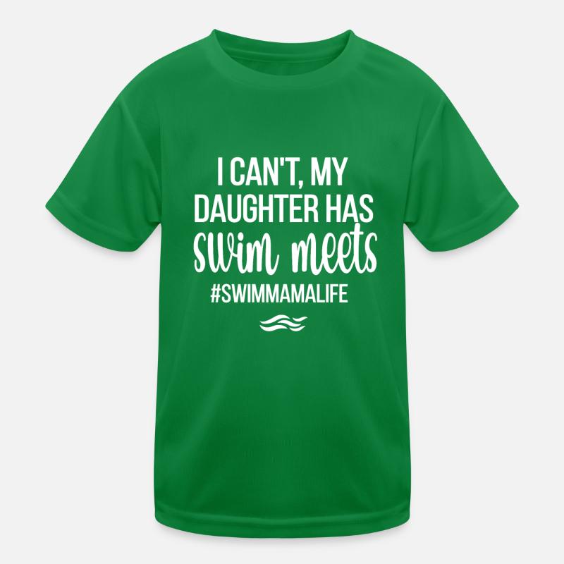 Stolze Schwimmmama Mutter Schwimmer Schwimm-Mama Kinder Funktions-T-Shirt