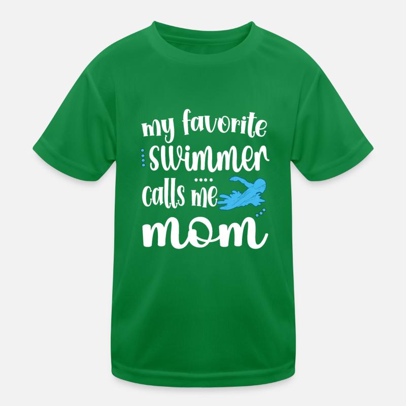 Schwimmmama Geschenk Mutter Schwimmer Schwimm-Mama Kinder Funktions-T-Shirt