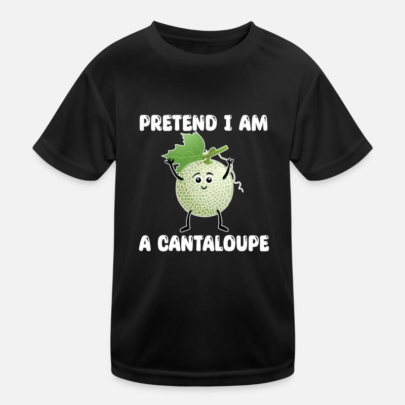 Cantaloupe-Melone - Kinder Funktions-T-Shirt - Schwarz