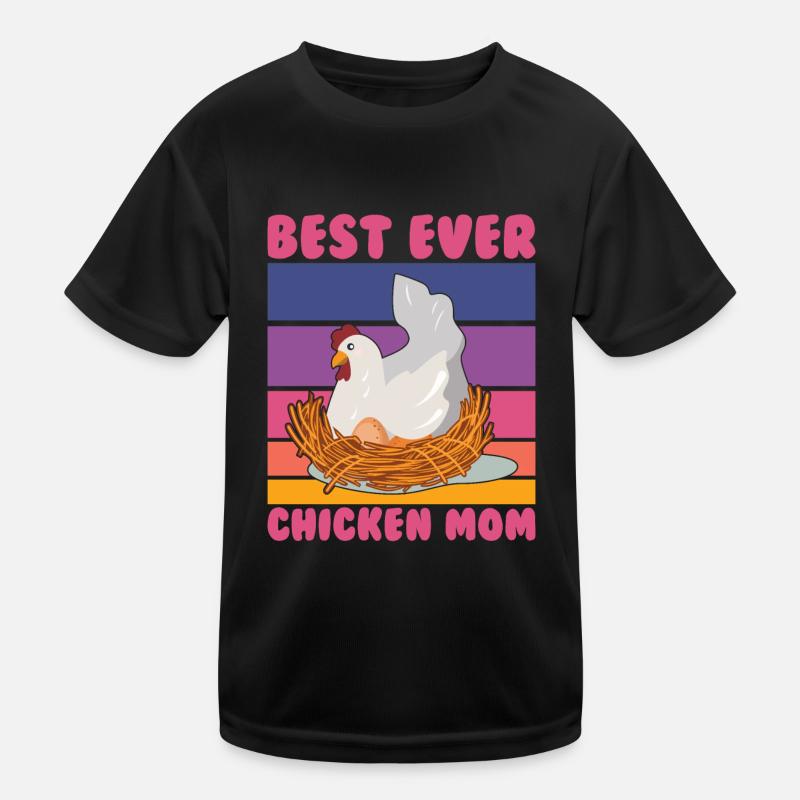 Best Ever Chicken Mom Hühner Huhn Mama Lady Mutter Kinder Funktions-T-Shirt