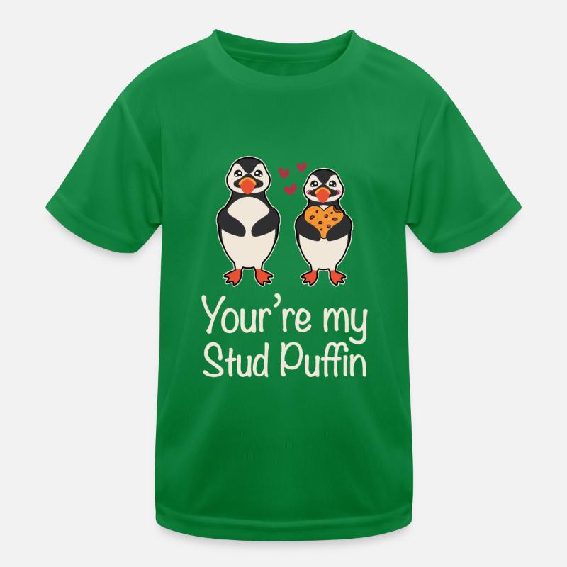 Du Bist Mein Stud Puffin Beziehung Liebe Seevogel Kinder Funktions-T-Shirt