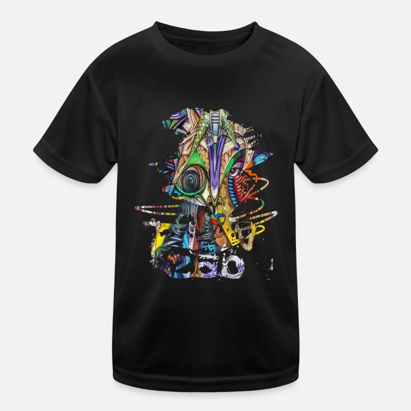 Graffiti Kunst Graffiti Stil Graffiti Splash - Kinder Funktions-T-Shirt - Schwarz