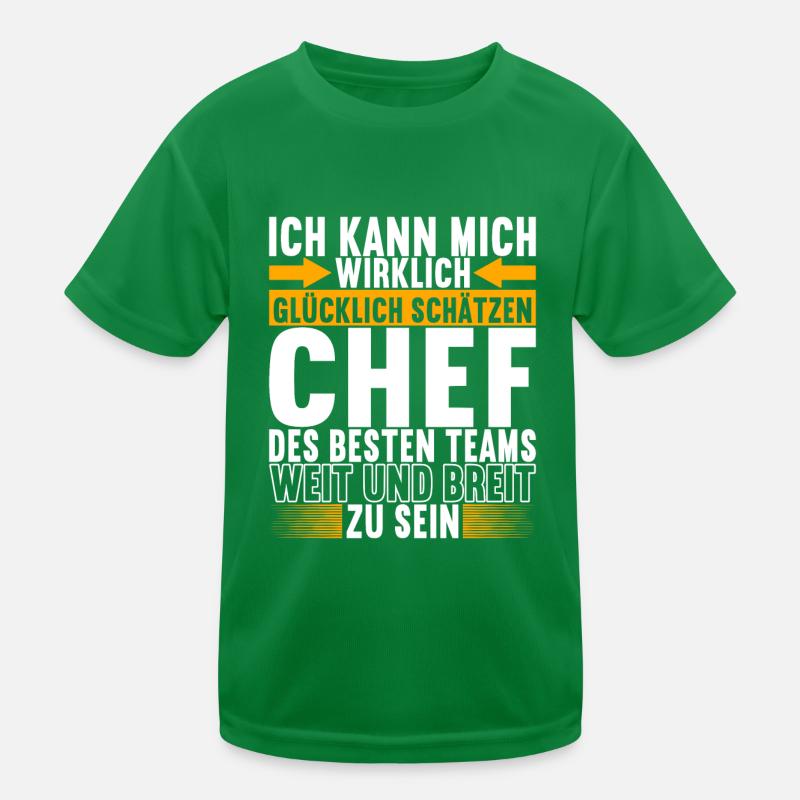 Abteilungsleiter Chef Kinder Funktions-T-Shirt