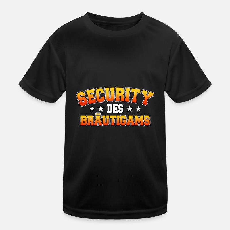 Bräutigam Security Junggesellenabschied Männer Kinder Funktions-T-Shirt
