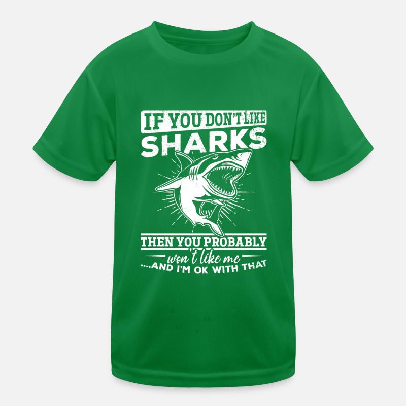 Citation de requin I Grand poisson de requin blanc Drôle de requin T-shirt sport Enfant