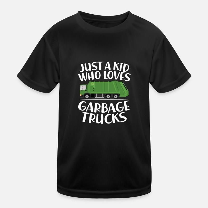 Müllmann Müllwagen Müll Lastwagen LKW Müllauto Kinder Funktions-T-Shirt